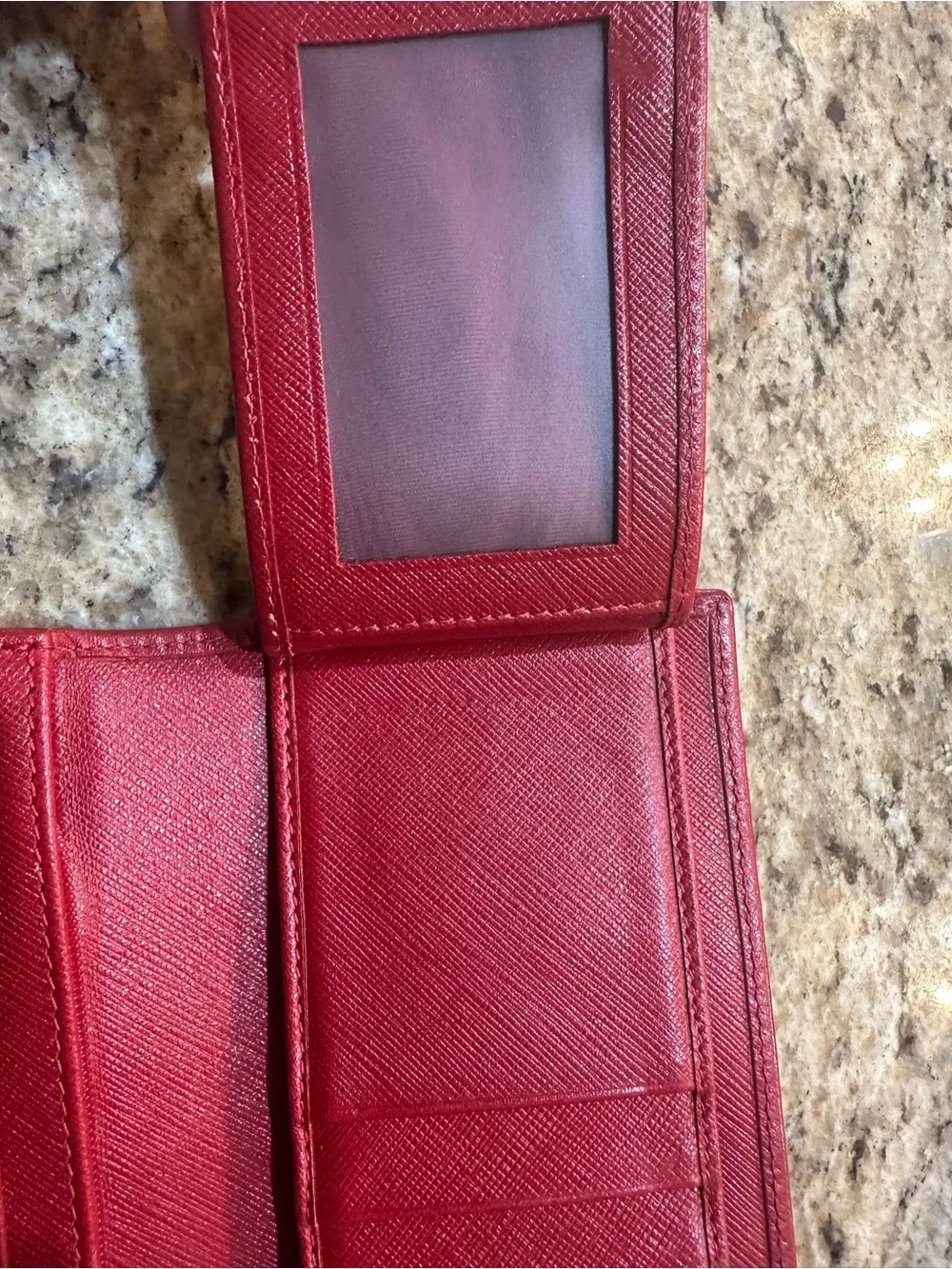 Salvatore Ferragamo Red Leather Wallet - Classic ID Window